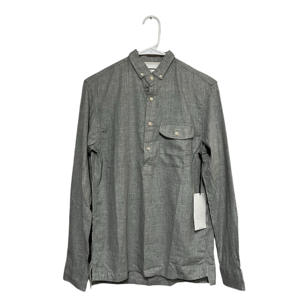 3 x $40 Outerknown Organic Cotton Button Down Soft Long Sleeve Gray Shirt S New